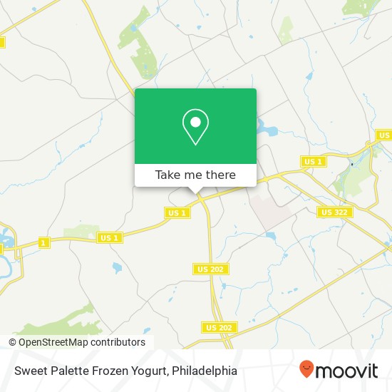 Mapa de Sweet Palette Frozen Yogurt