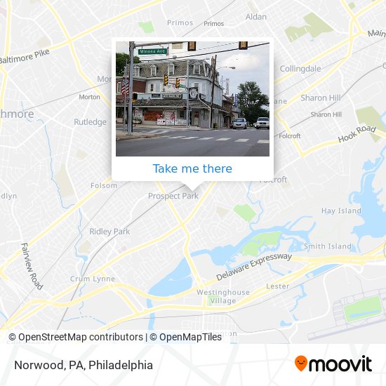 How to get to Norwood, PA in Prospect Park by Bus, Train or Light Rail?