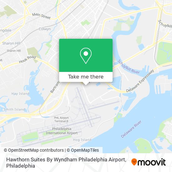 Mapa de Hawthorn Suites By Wyndham Philadelphia Airport