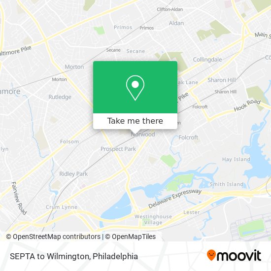 SEPTA to Wilmington map