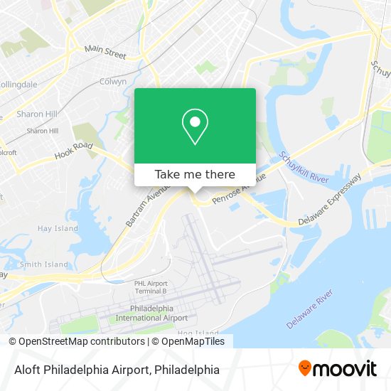 Mapa de Aloft Philadelphia Airport