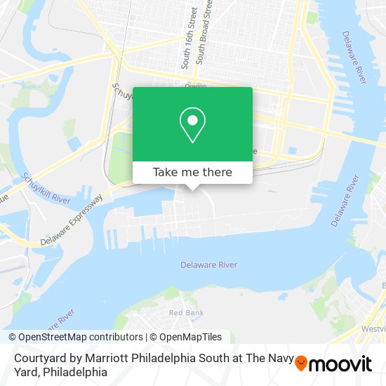 Mapa de Courtyard by Marriott Philadelphia South at The Navy Yard