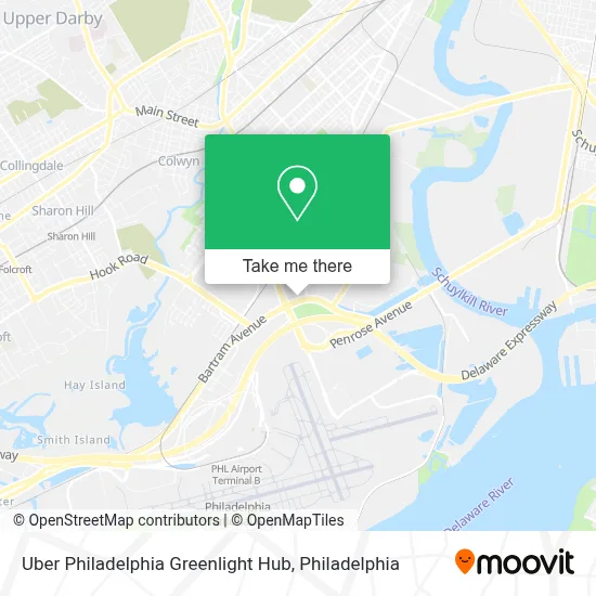 Uber Philadelphia Greenlight Hub map