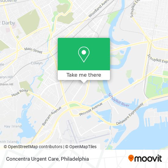Concentra Urgent Care map