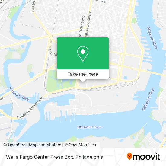 Wells Fargo Center Press Box map