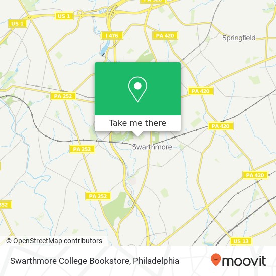 Swarthmore College Bookstore map