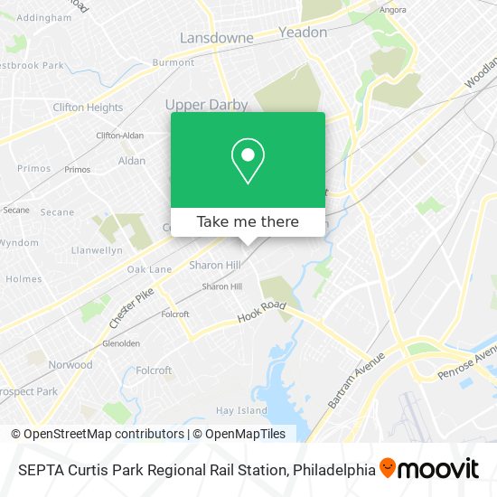 SEPTA Curtis Park Regional Rail Station map