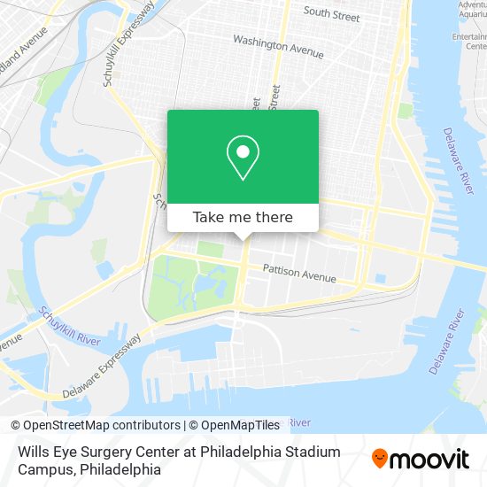 Mapa de Wills Eye Surgery Center at Philadelphia Stadium Campus