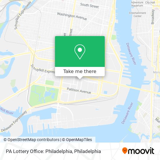 PA Lottery Office: Philadelphia map