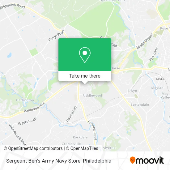 Sergeant Ben's Army  Navy Store map