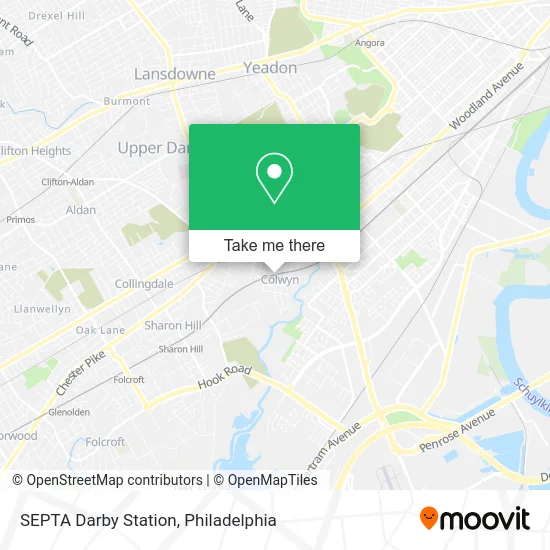 SEPTA Darby Station map