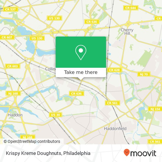 Mapa de Krispy Kreme Doughnuts