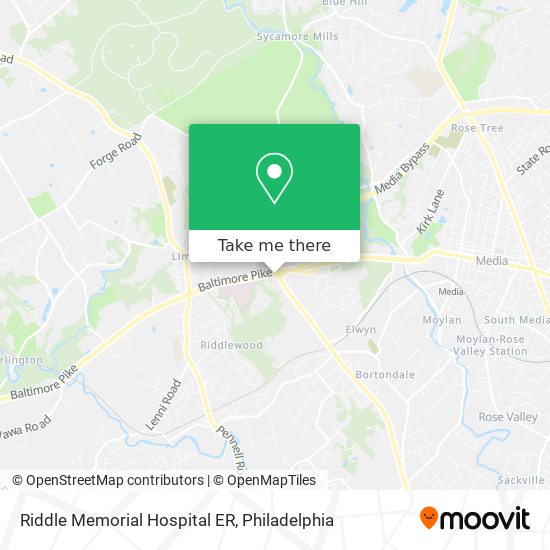 Mapa de Riddle Memorial Hospital ER