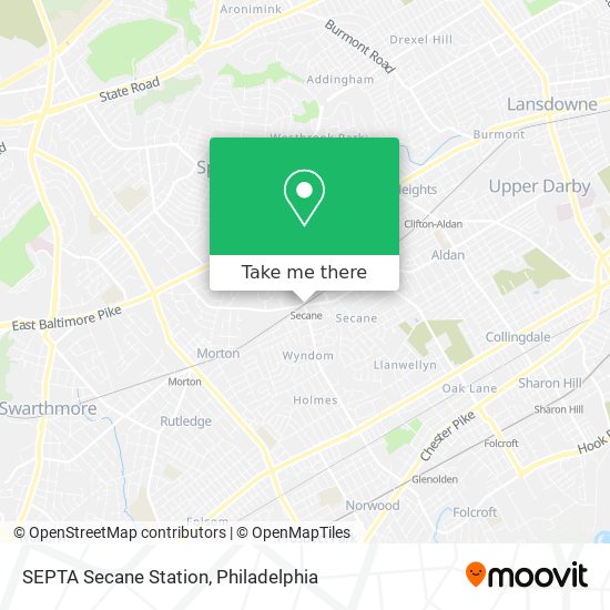 SEPTA Secane Station map