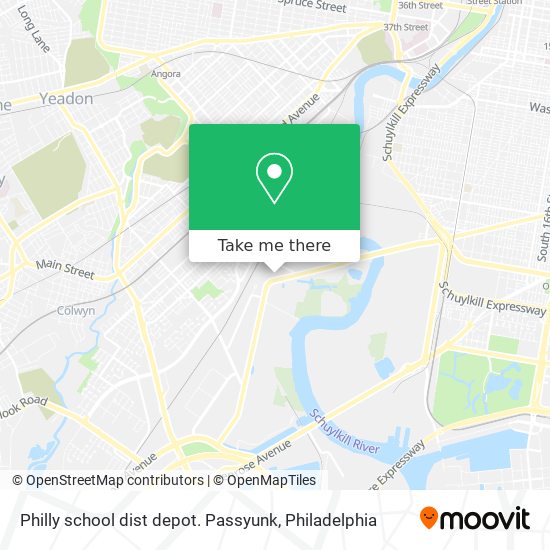 Mapa de Philly school dist depot. Passyunk