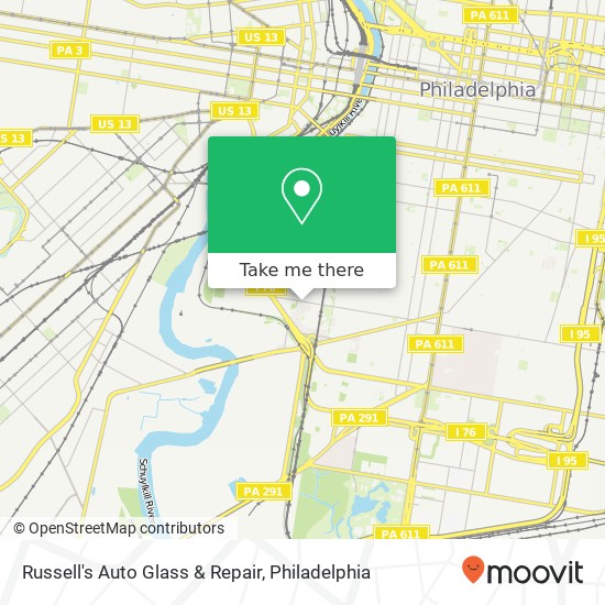 Russell's Auto Glass & Repair map