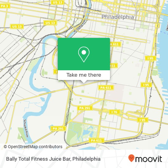 Bally Total Fitness Juice Bar map