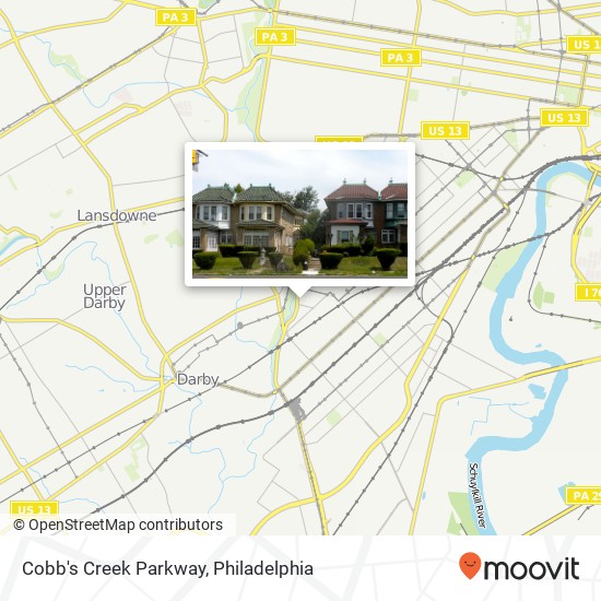 Cobb's Creek Parkway map