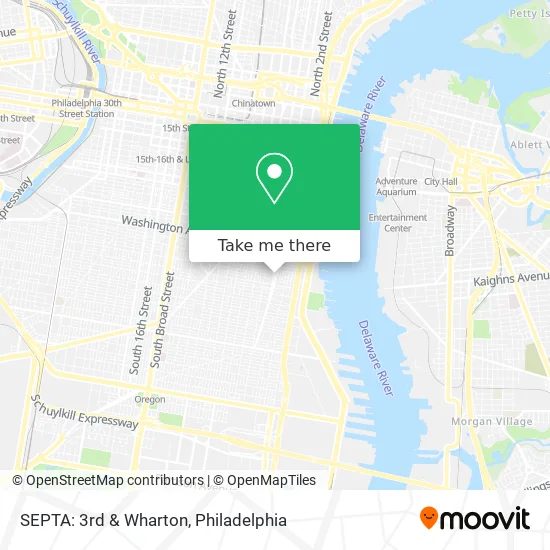 SEPTA: 3rd & Wharton map