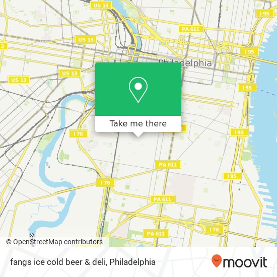 Mapa de fangs ice cold beer & deli