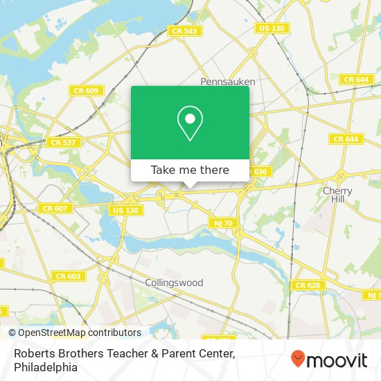 Mapa de Roberts Brothers Teacher & Parent Center