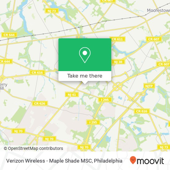 Verizon Wireless - Maple Shade MSC map