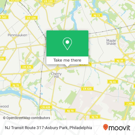 Mapa de NJ Transit Route 317-Asbury Park