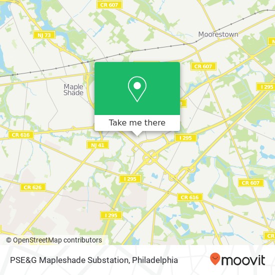 Mapa de PSE&G Mapleshade Substation