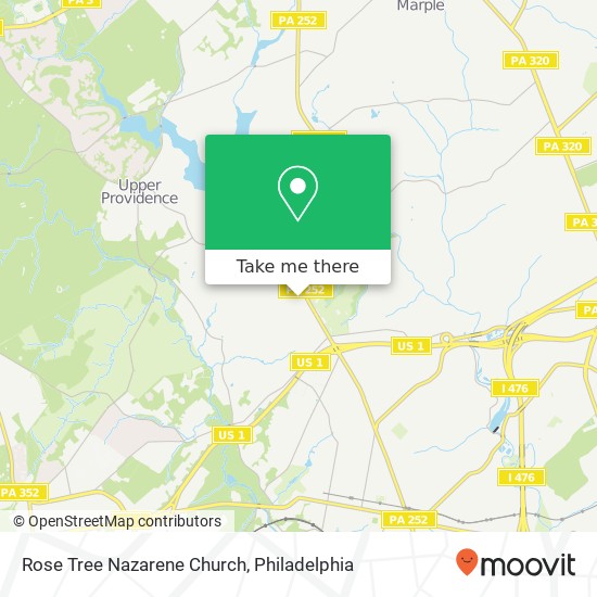 Mapa de Rose Tree Nazarene Church