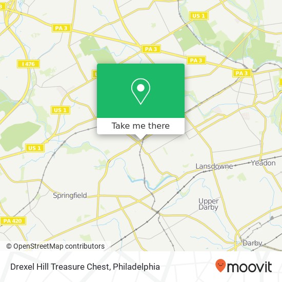 Drexel Hill Treasure Chest map