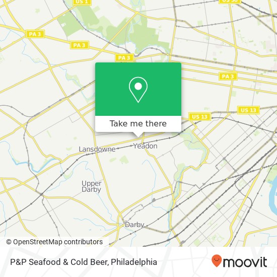 Mapa de P&P Seafood & Cold Beer