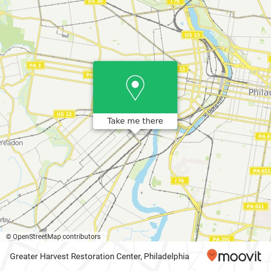 Greater Harvest Restoration Center map