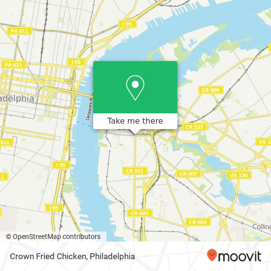 Mapa de Crown Fried Chicken