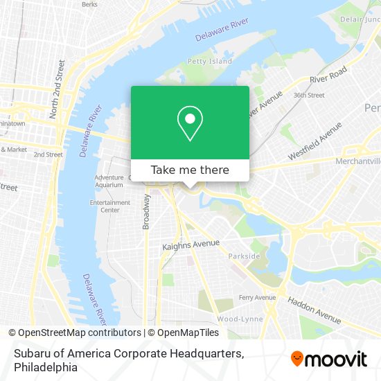 Subaru of America Corporate Headquarters map