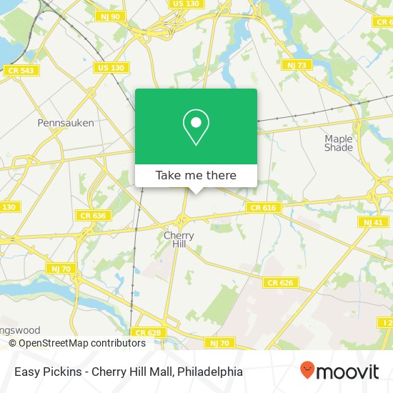 Mapa de Easy Pickins - Cherry Hill Mall