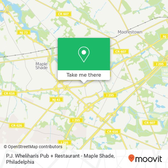 P.J. Whelihan's Pub + Restaurant - Maple Shade map