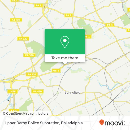 Mapa de Upper Darby Police Substation