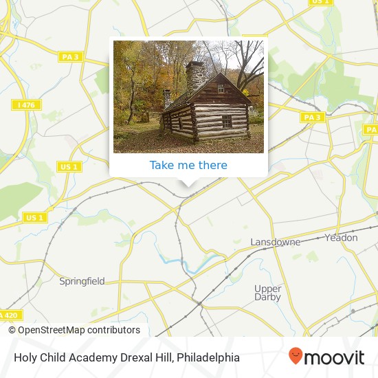 Holy Child Academy Drexal Hill map