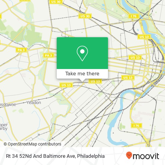 Rt 34 52Nd And Baltimore Ave map