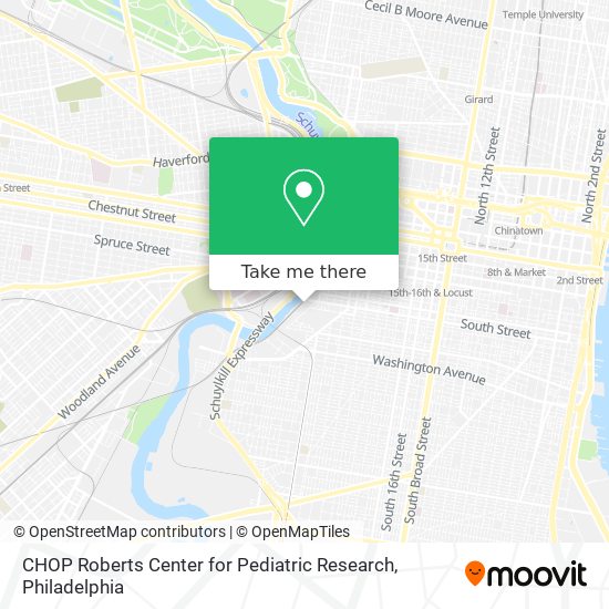Mapa de CHOP Roberts Center for Pediatric Research