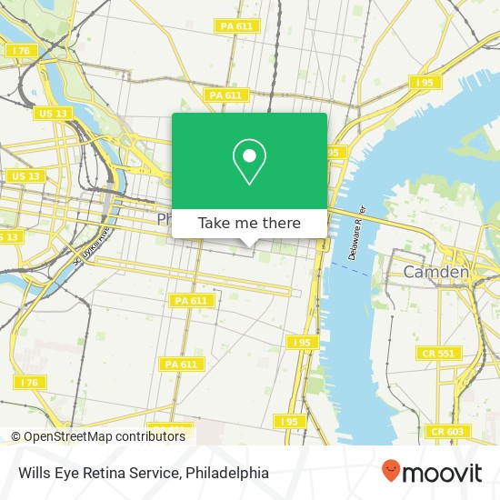 Mapa de Wills Eye Retina Service