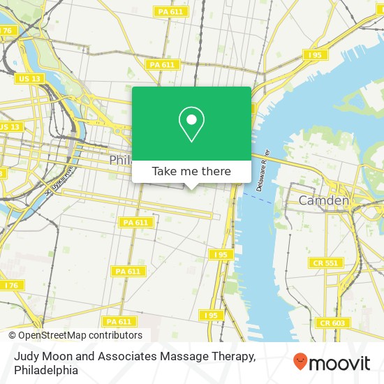 Judy Moon and Associates Massage Therapy map