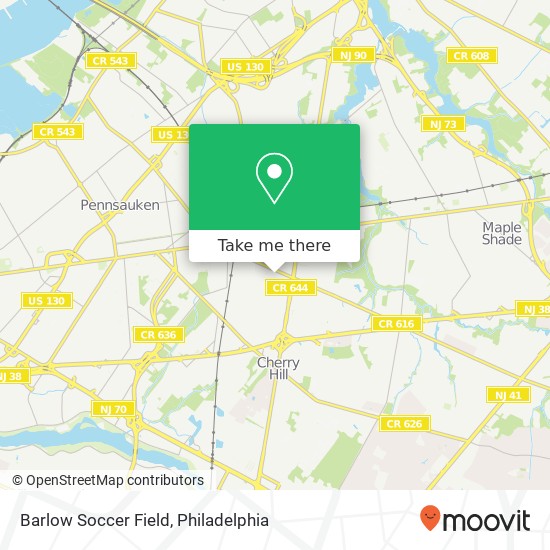 Barlow Soccer Field map