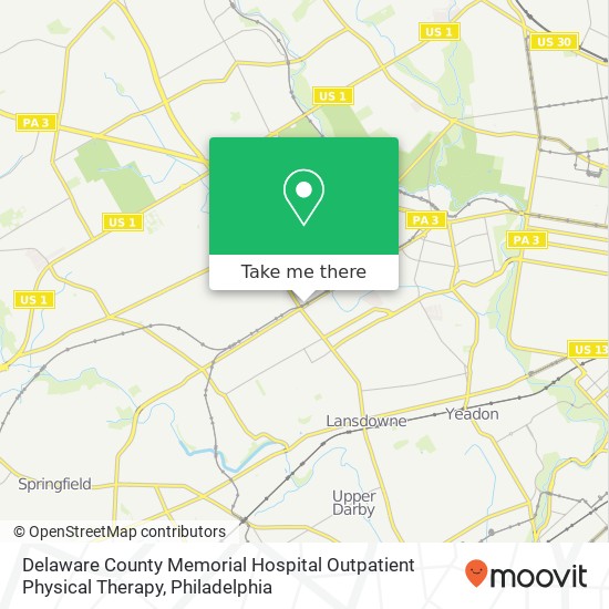 Delaware County Memorial Hospital Outpatient Physical Therapy map
