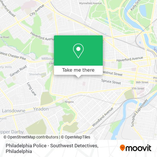 Philadelphia Police - Southwest Detectives map