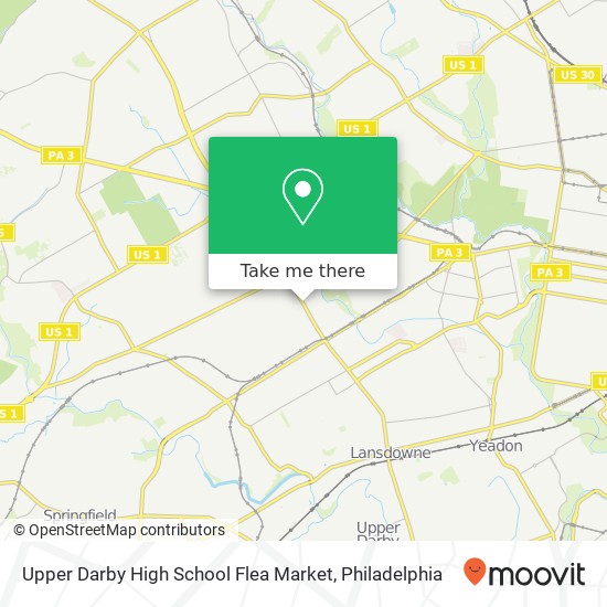Upper Darby High School Flea Market map