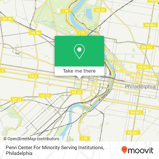 Mapa de Penn Center For Minority Serving Institutions