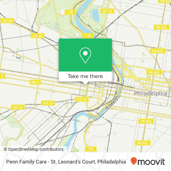 Mapa de Penn Family Care - St. Leonard's Court