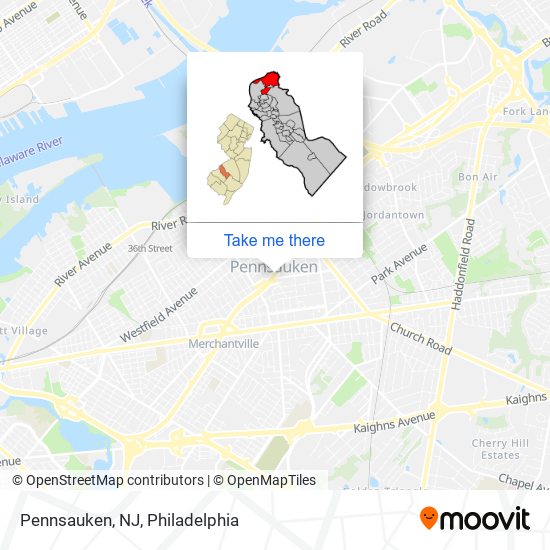 Pennsauken, NJ map