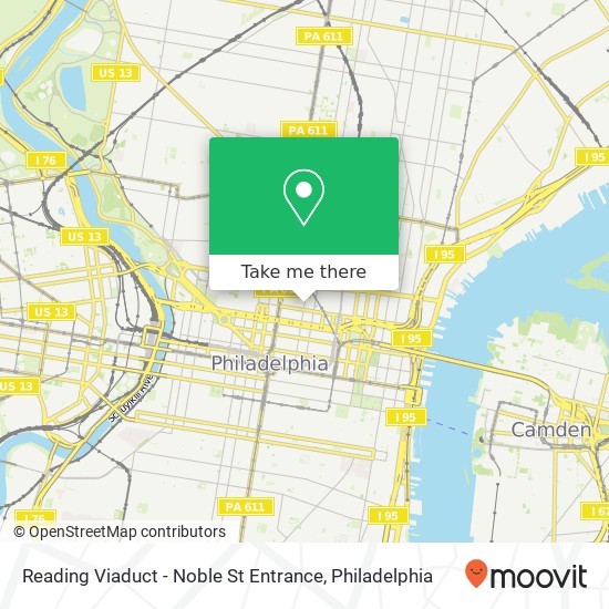 Mapa de Reading Viaduct - Noble St Entrance